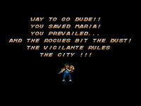 une photo d'Ã©cran de Vigilante sur Sega Master System